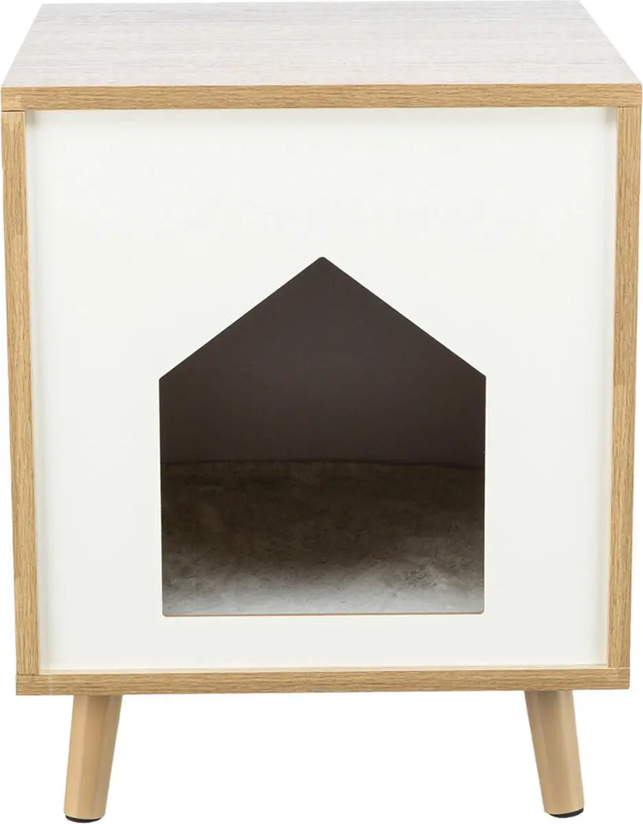 Trixie Kattenmand Huis Isa Lichtbruin/Wit 40x40x50cm