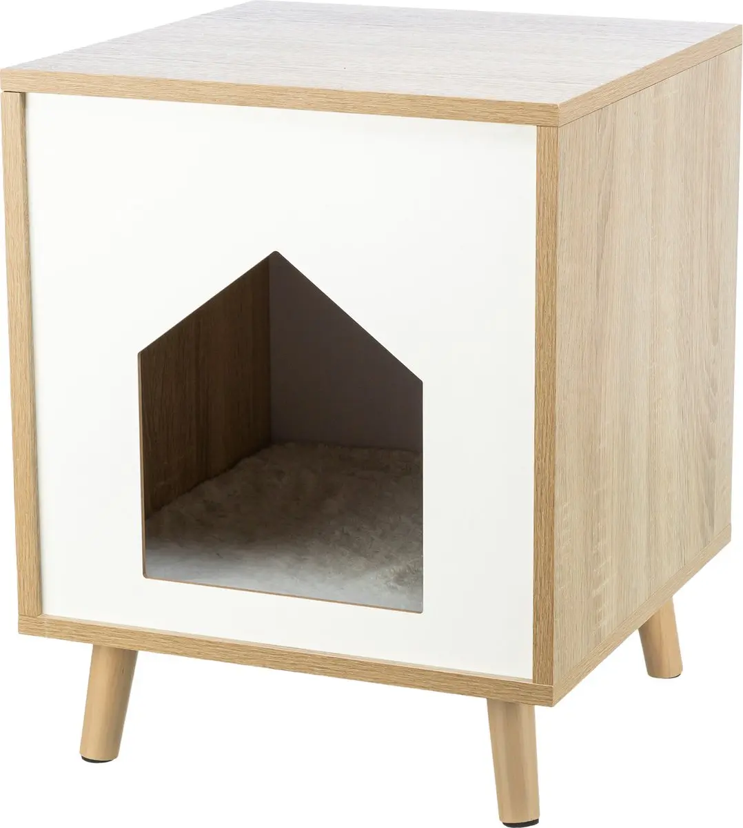 Trixie Kattenmand Huis Isa Lichtbruin/Wit 40x40x50cm