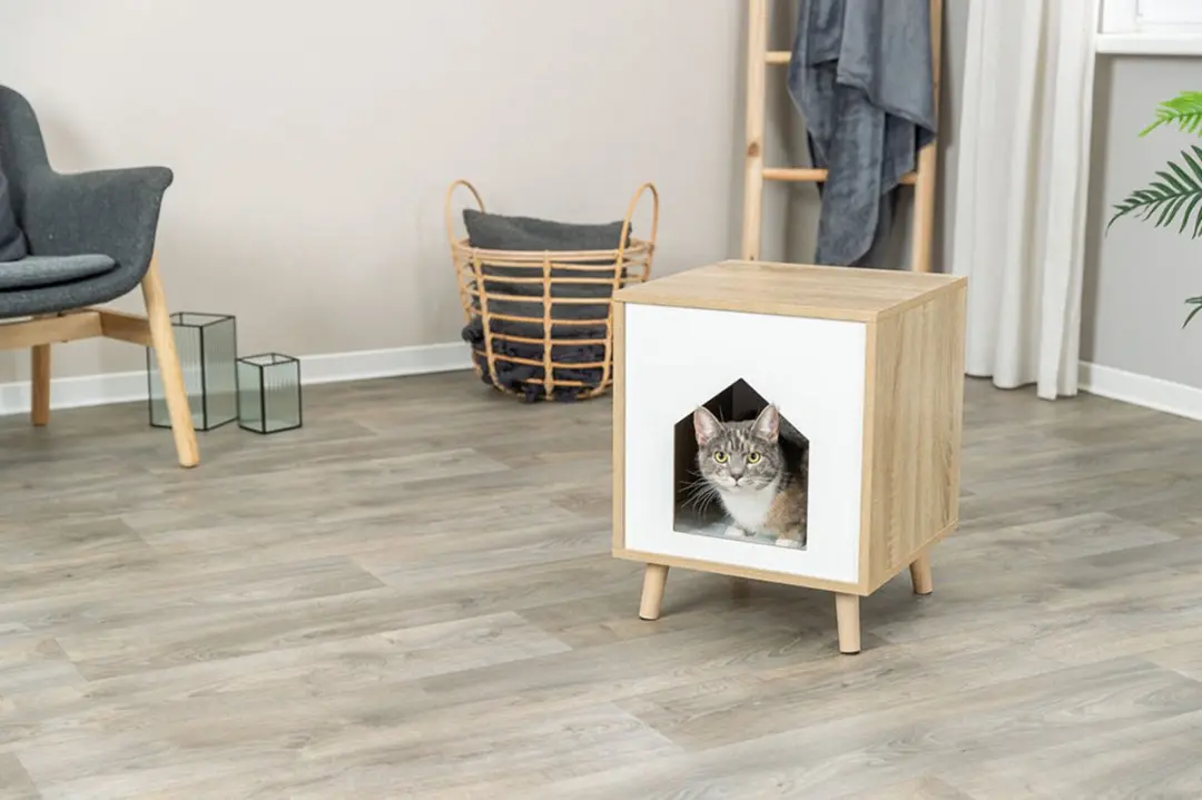 Trixie Kattenmand Huis Isa Lichtbruin/Wit 40x40x50cm