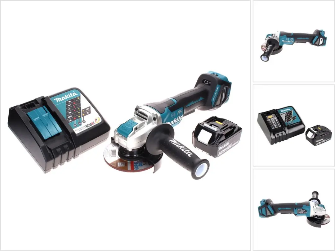 Makita DGA519RM1 Accu Haakse Slijper 18V 125mm Brushless