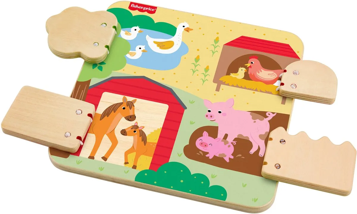 Fisher Price Wood Houten Boerderijdieren Activiteitenbord - Multicolor - afbeelding 6 van 6