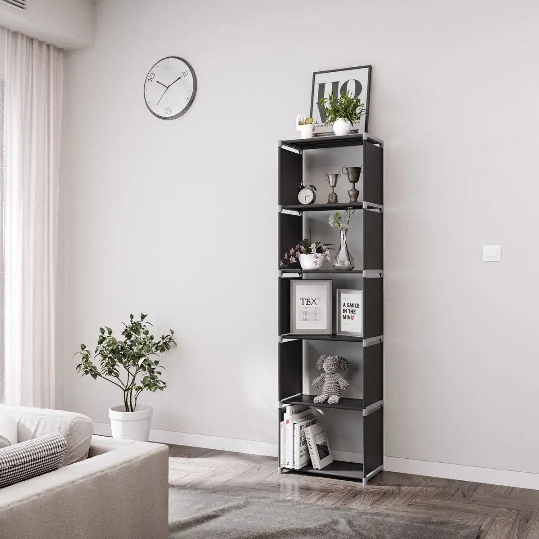 Songmics Stellingkast Opbergrek Kleding - Zwart