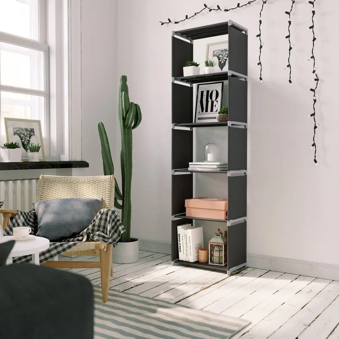 Songmics Stellingkast Opbergrek Kleding - Zwart