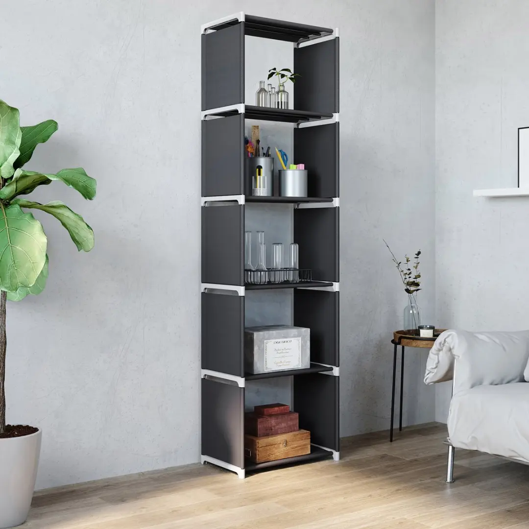 Songmics Stellingkast Opbergrek Kleding - Zwart