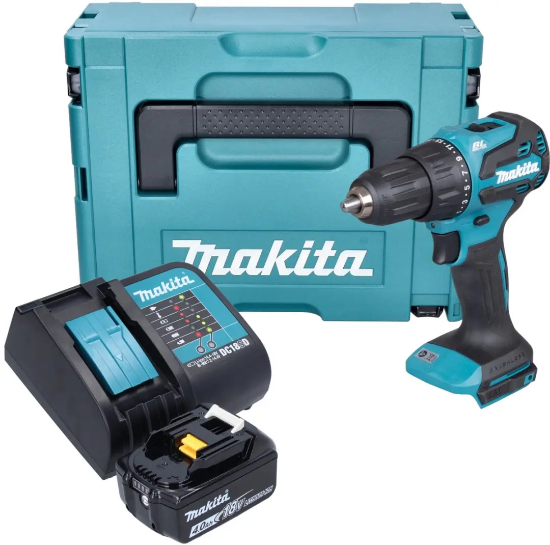 Makita DHP490SM1J Accu Klopboormachine 18V 65Nm Borstelloos