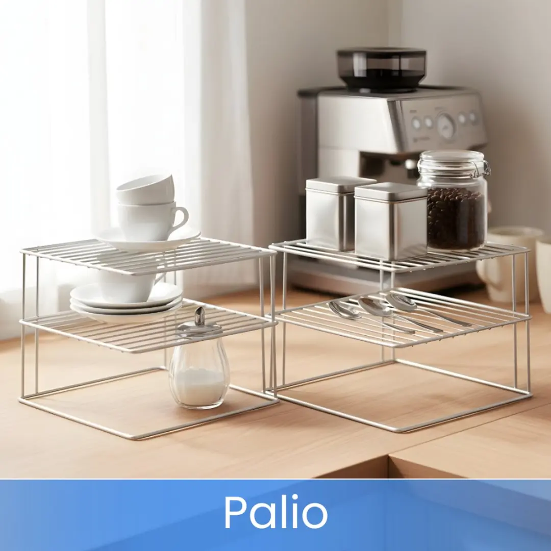 Metaltex Palio Bordenrek 2 Laags - 2x Zilvergrijs