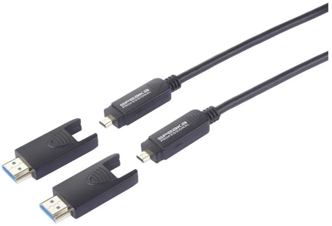 SpeaKa Professional SP-13597808 HDMI-kabel Glasvezel