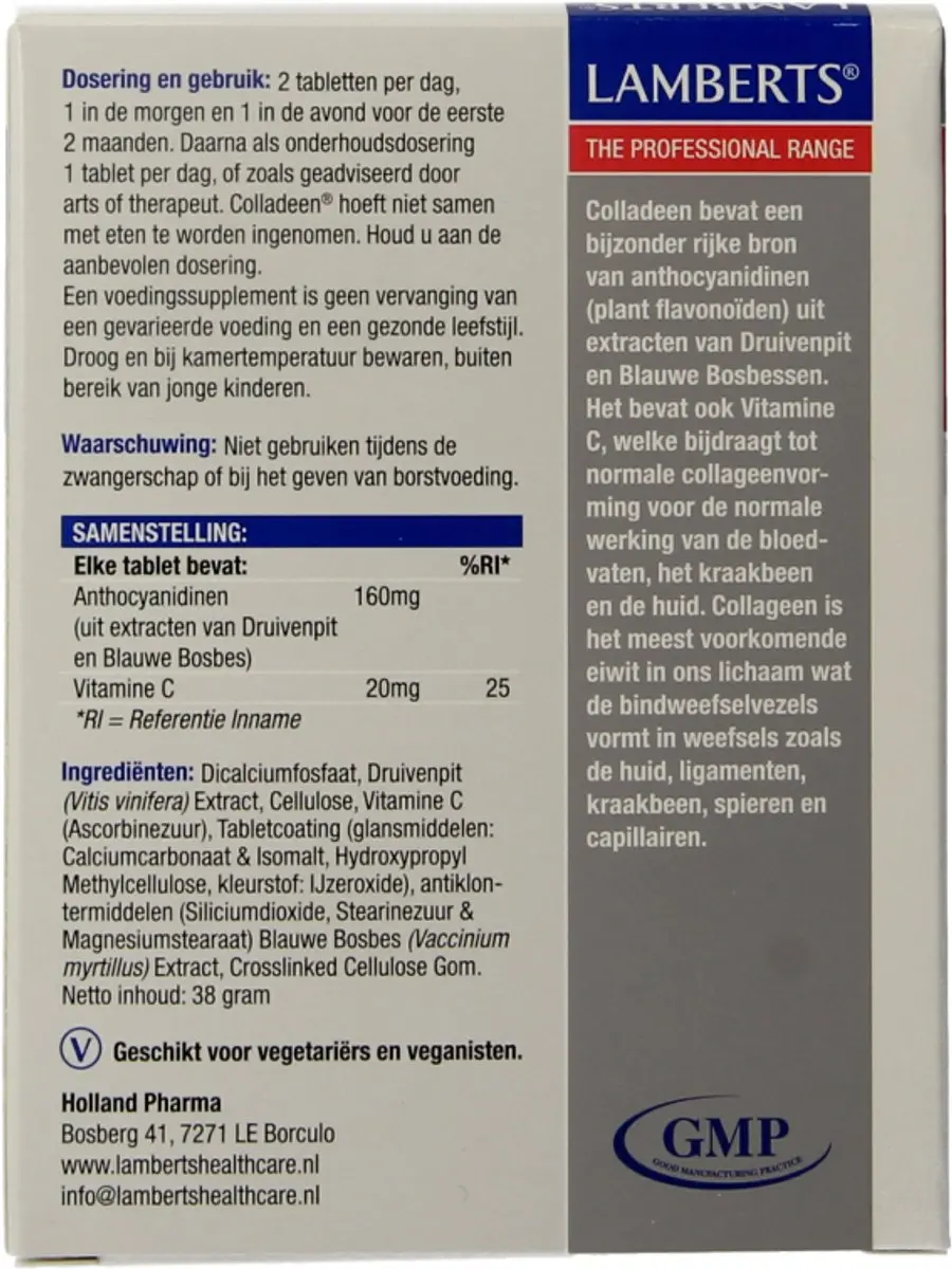 Lamberts Colladeen Maximaal Sterkte 60 Tabletten