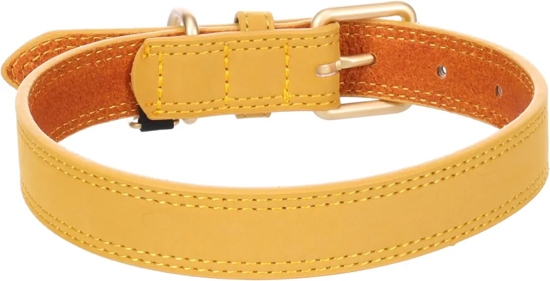 Flamingo Hond Halsband Virginia Geel M/L 38-48cm