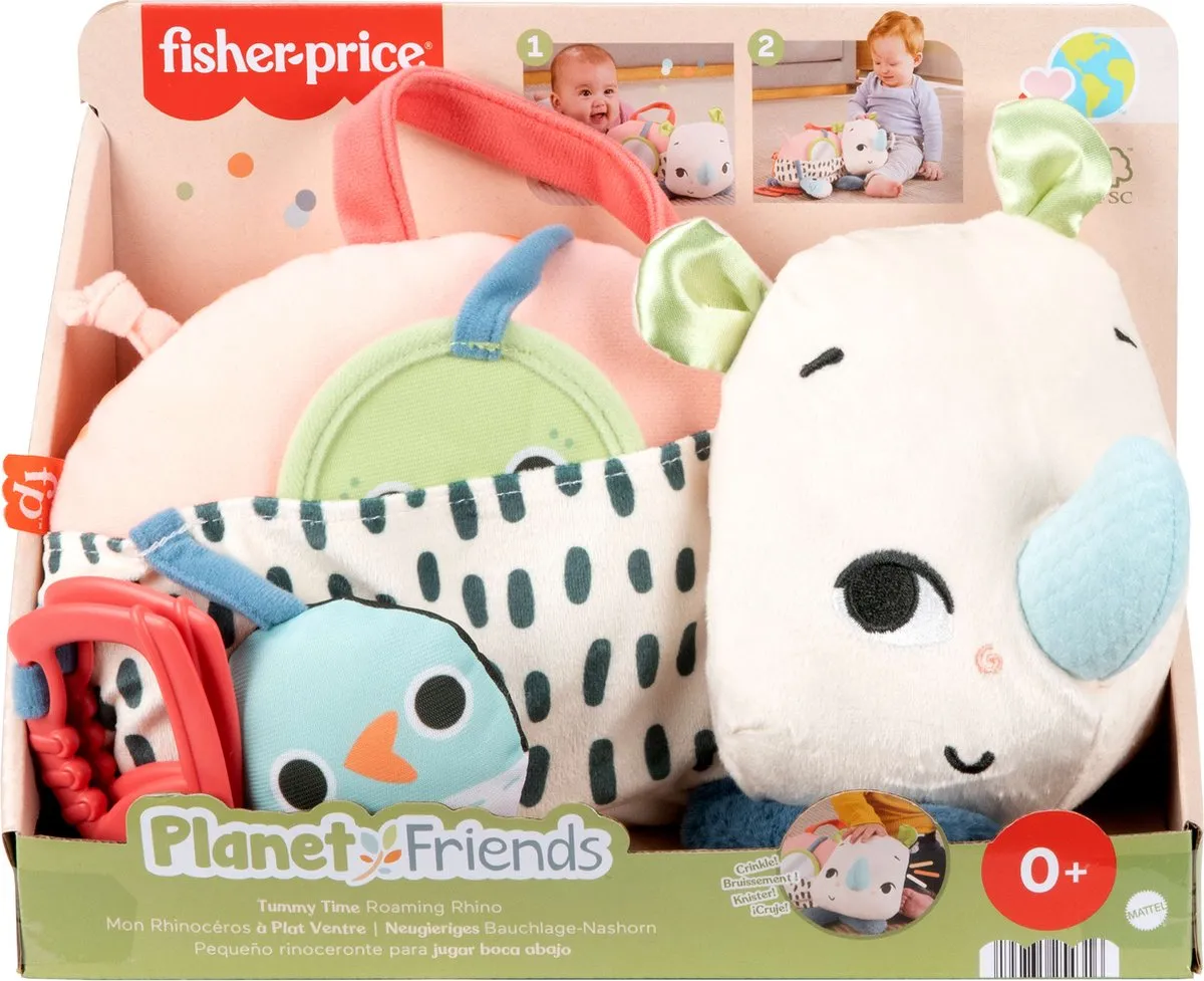 Fisher Price HYR55 Op de Buik Spelen Wandelende Neushoorn - Meerkleurig - afbeelding 6 van 6