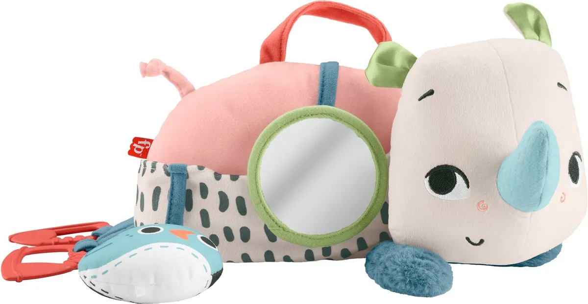 Fisher Price HYR55 Op de Buik Spelen Wandelende Neushoorn