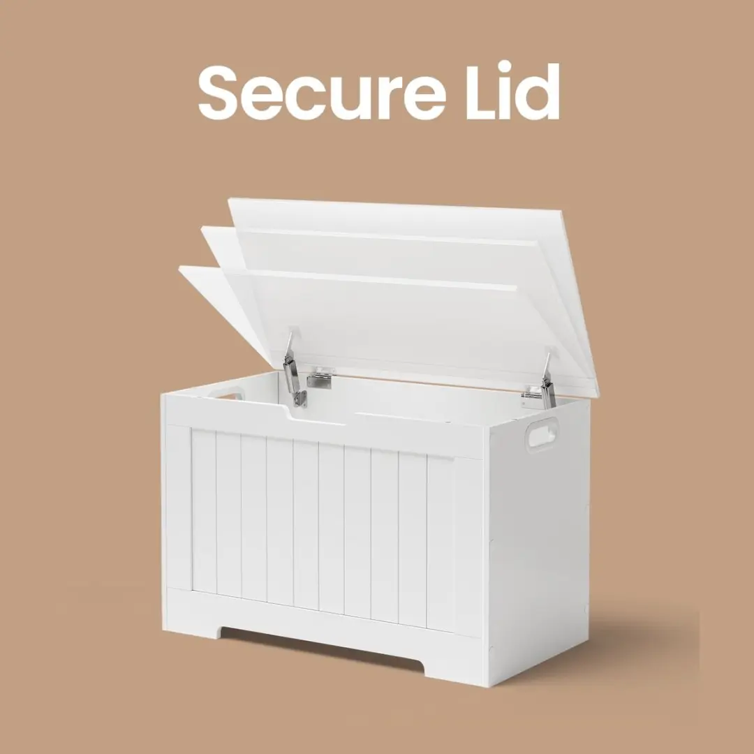 Songmics Halopbergkast 146L - Schoenenbank & Speelgoedkist Wit