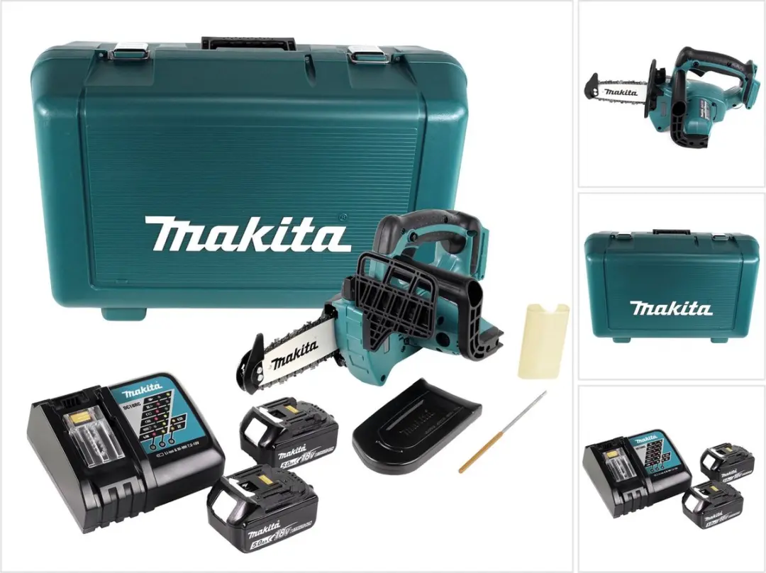 Makita DUC122RTE 18V Kettingzaag Set - 2x 5.0Ah - 115mm