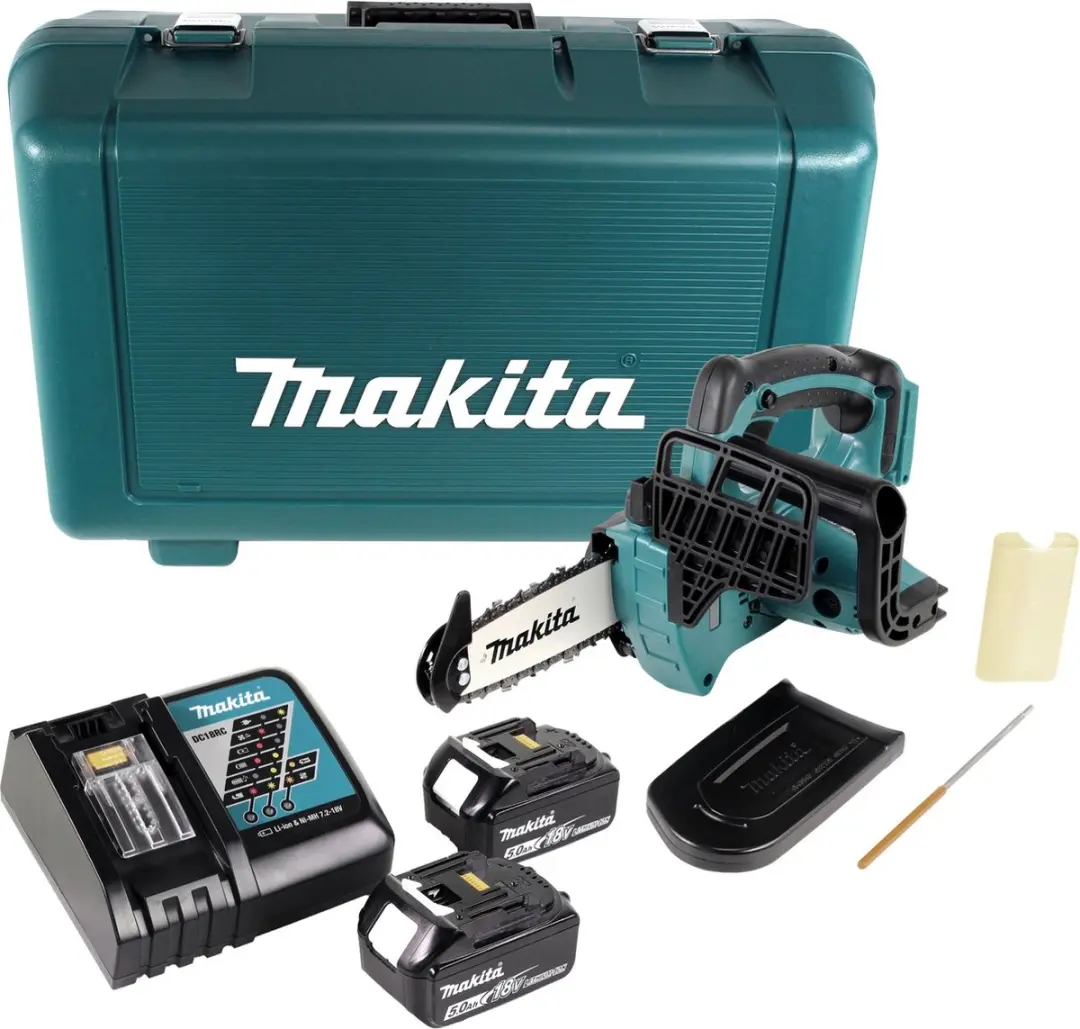 Makita DUC122RTE 18V Kettingzaag Set - 2x 5.0Ah - 115mm