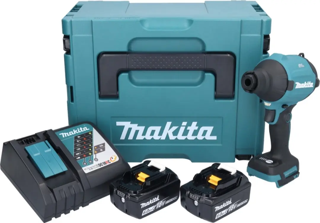 Makita DAS 180 RGJ Accu-Blazer 18V - 2x 6,0Ah + Oplader + Makpac