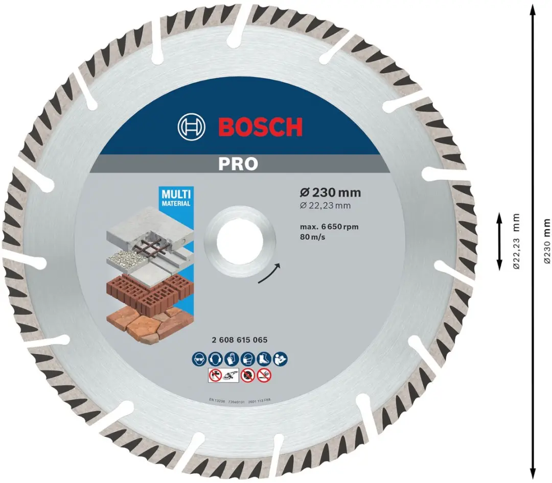 Bosch Professional Multi Material Diamant Doorslijpschijf 230mm - 3 Stuks
