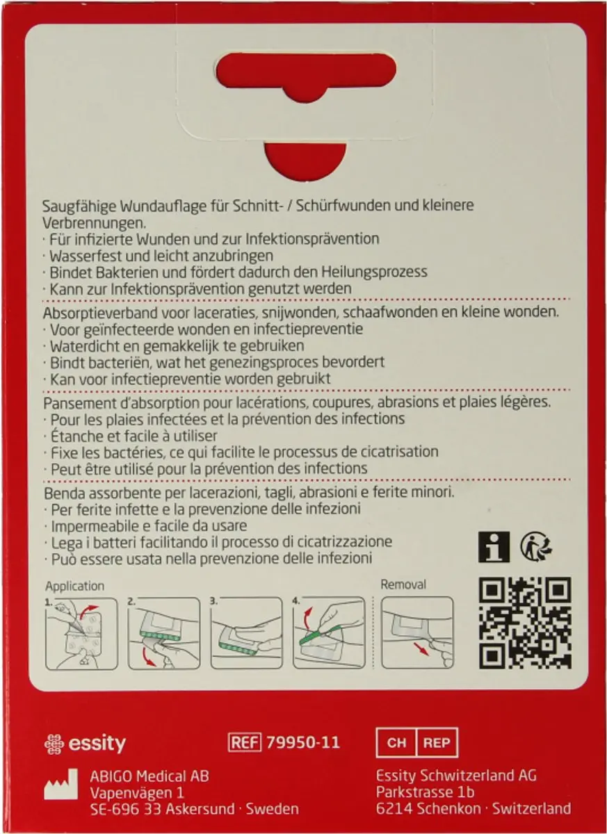 Leukoplast Hechtpleister Leukomed Sorbact 8x10cm - 3 Stuks