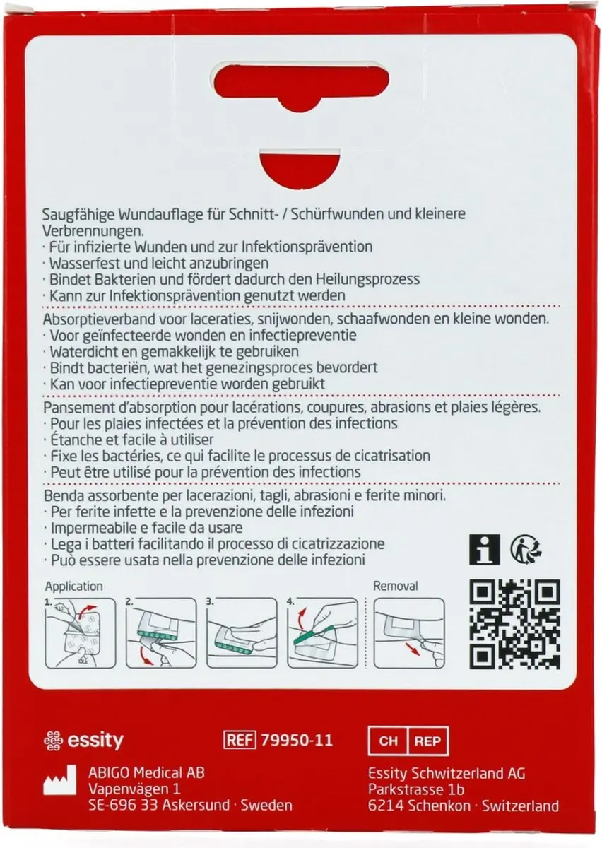 Leukoplast Hechtpleister Leukomed Sorbact 8x10cm - 3 Stuks