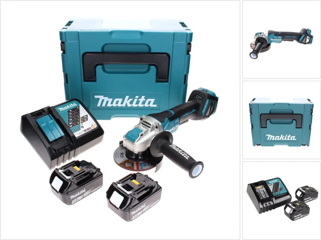 Makita DGA 519 RMJ Haakse Slijper 18V 125mm Brushless
