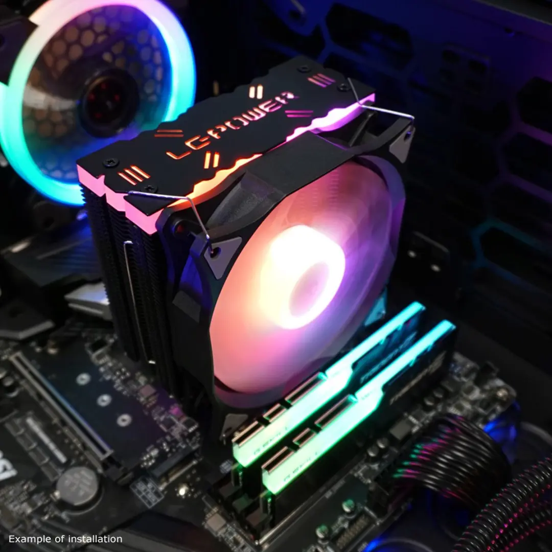 LC Power LC-CC-120-ARGB-PRO CPU Koeler 120mm - Zwart