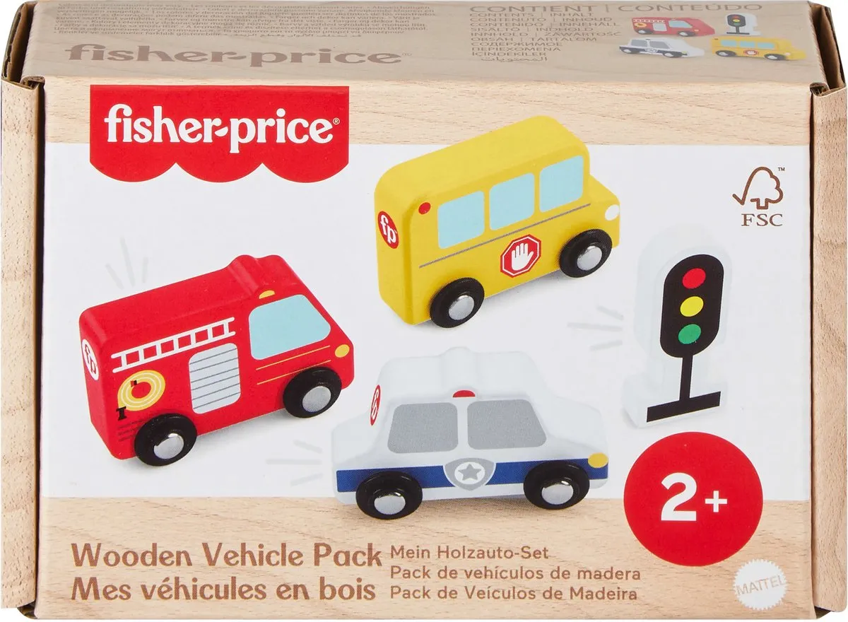 Fisher-Price Houten Voertuigen Multicolor