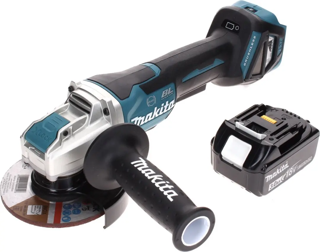 Makita DGA519F1 Snoerloze Haakse Slijper 18V 125mm Brushless X-Lock - 3.0Ah Accu