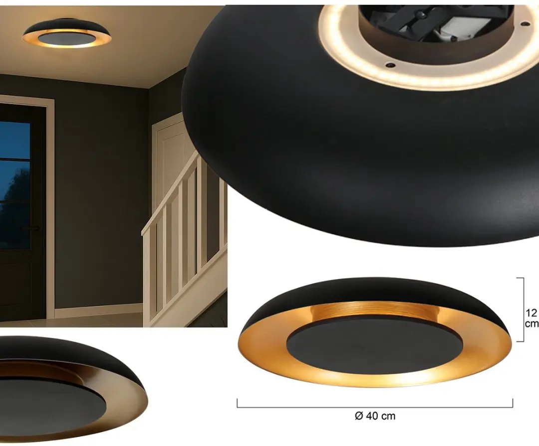 Steinhauer Golden Veil 4331ZW Plafondlamp - 2x35W - Ø40cm - Goud/Zwart