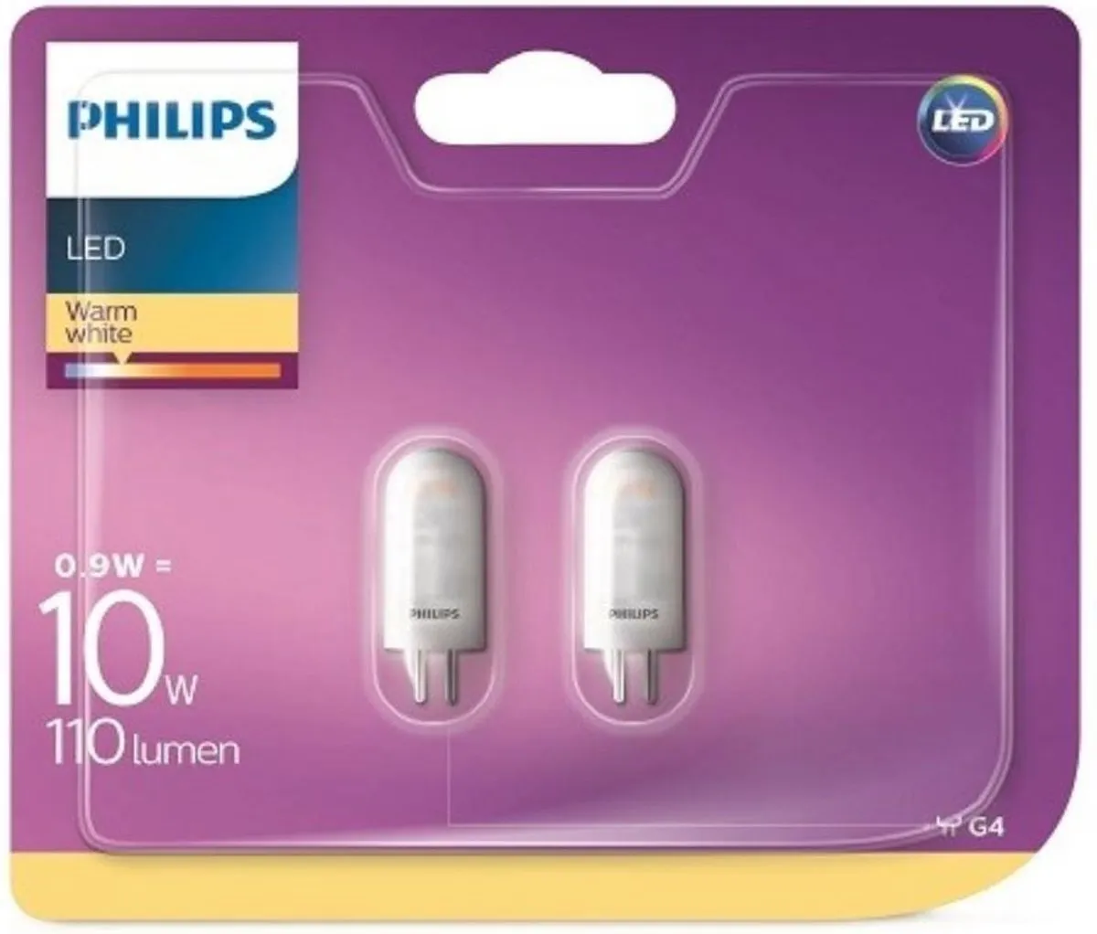 Philips LED Capsule G4 0.9W Warm Wit