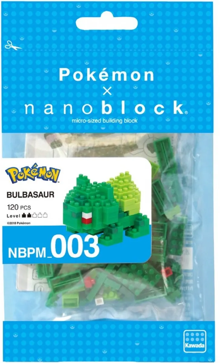 Bandai Namco Nanoblock Bulbasaur NBPM-003 - 120 Stukken - Multi
