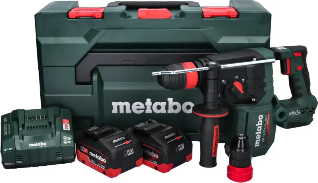 Metabo KH 18 LTX BL 28 Q Accu-boorhamer - 18V - 2x 8,0Ah + Oplader