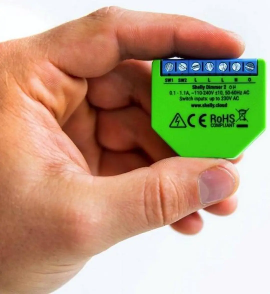 Shelly WiFi-Dimmer 2 - 10-200W - Groen