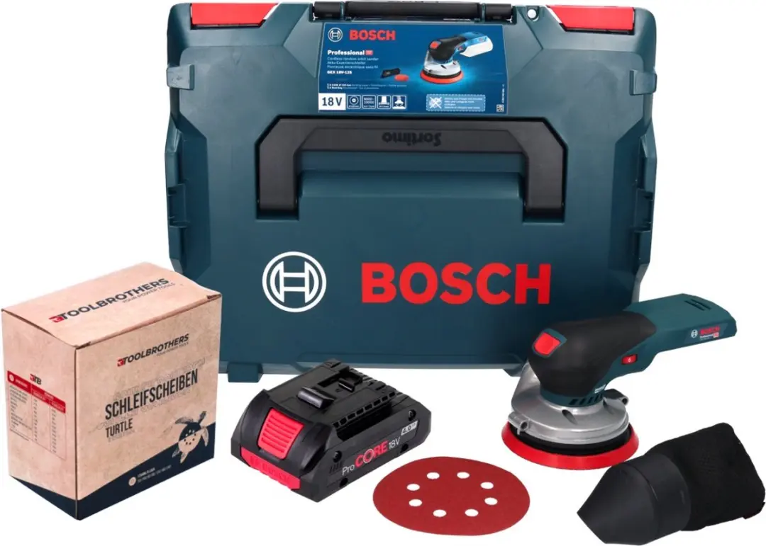 Bosch Professional GEX 18V-125 Accu-Excentrische Schuurmachine 125mm - 4,0 Ah Kit
