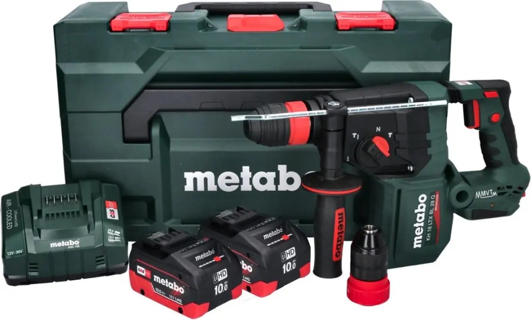 Metabo KH 18 LTX BL 28 Q Accu-boorhamer 18V - 3J - 2x 10,0Ah + Oplader