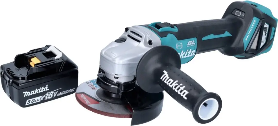 Makita DGA 513 T1 Haakse Slijper 18V 125mm - 5.0Ah Accu