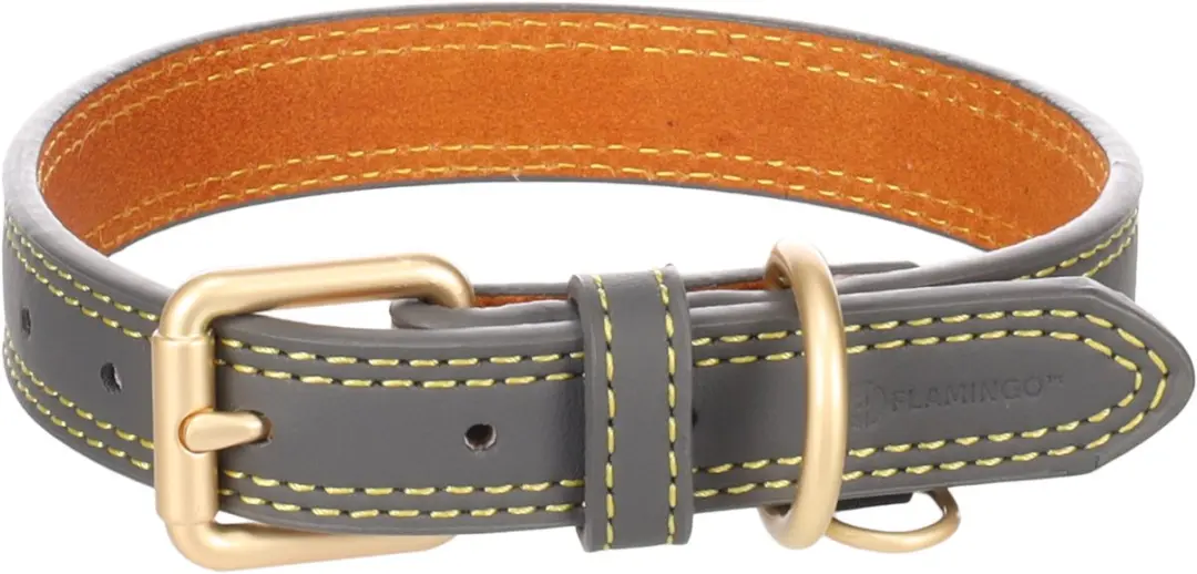 Flamingo Virginia Halsband Hond Grijs S/M 31-39cm