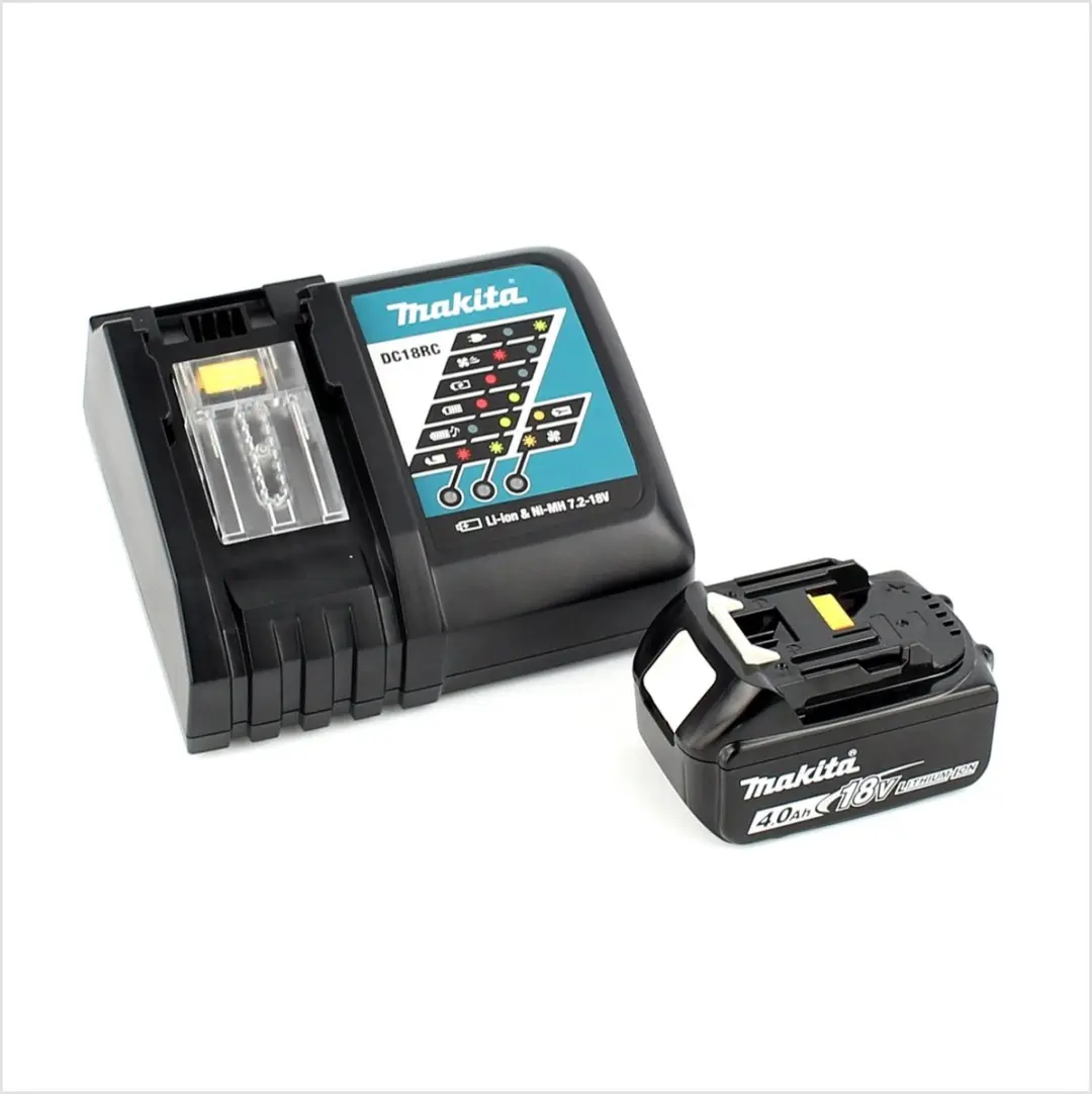 Makita DGA 513 RM1J Haakse Slijper 18V 125mm - Borstelloos - 4.0Ah + Lader