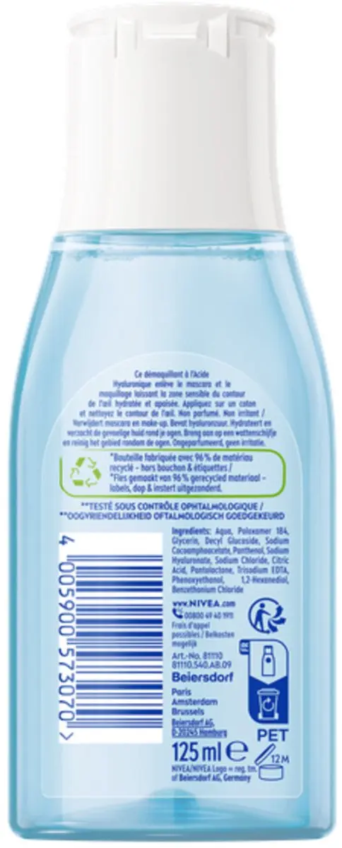 NIVEA Oogmake-upremover Extra Mild 3x125ml - afbeelding 4 van 5