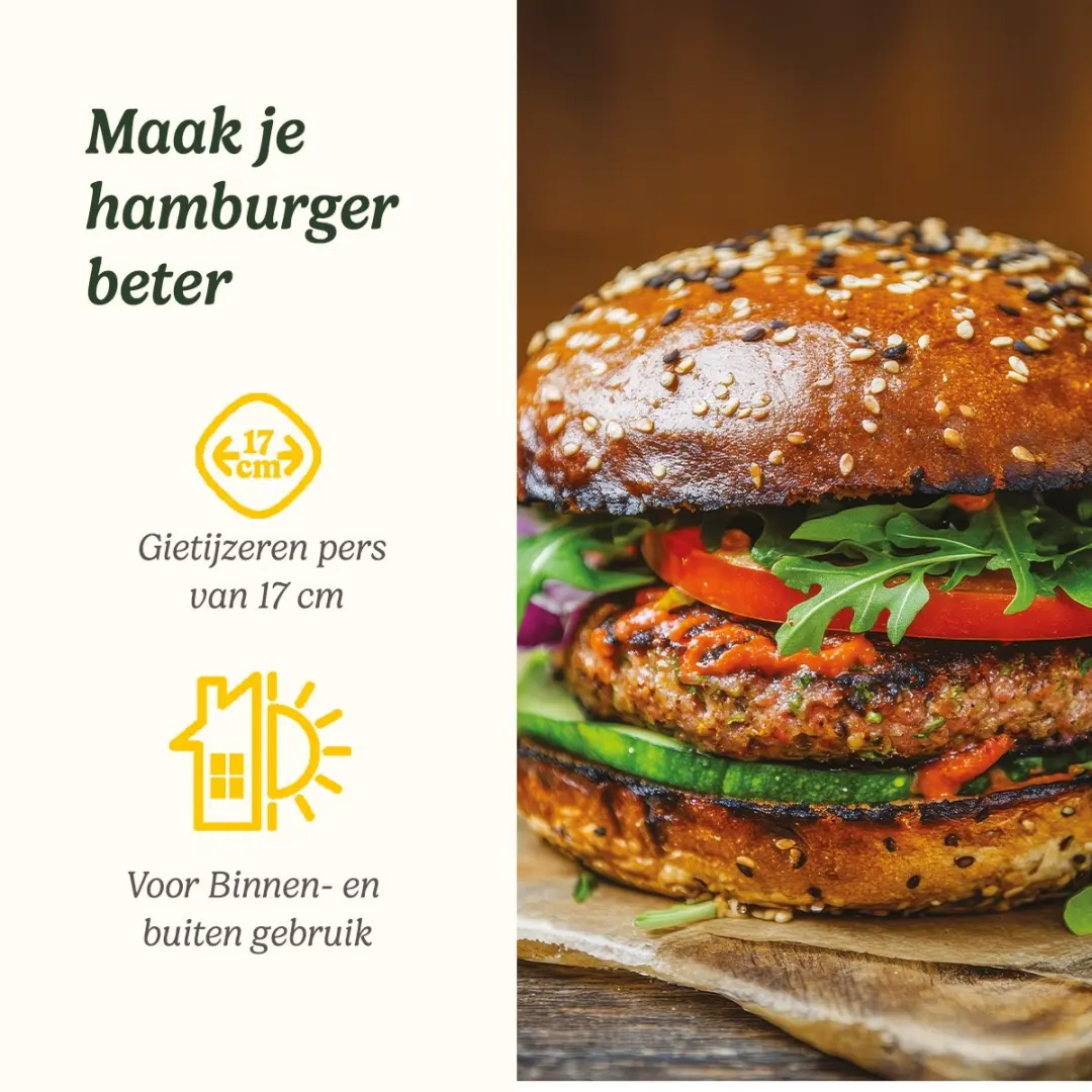 Cuisinart CISB111EU Hamburgerpers 17cm - Zwart