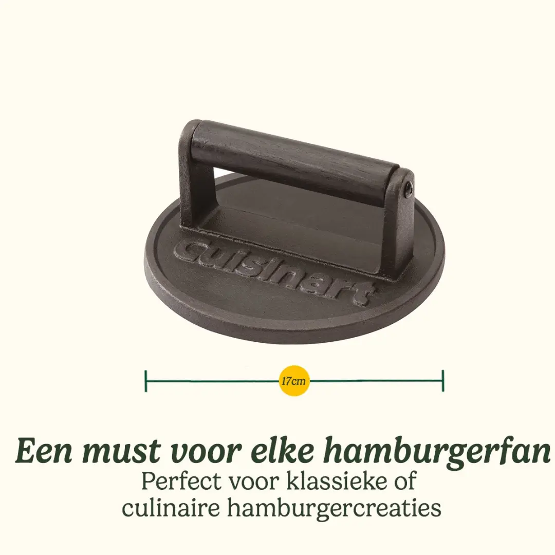 Cuisinart CISB111EU Hamburgerpers 17cm - Zwart