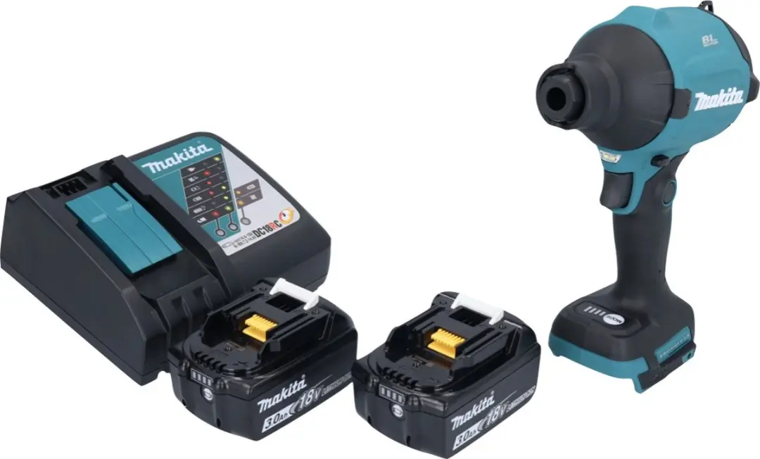 Makita DAS 180 RF Accubladblazer 18V - 2x 3.0Ah + Lader