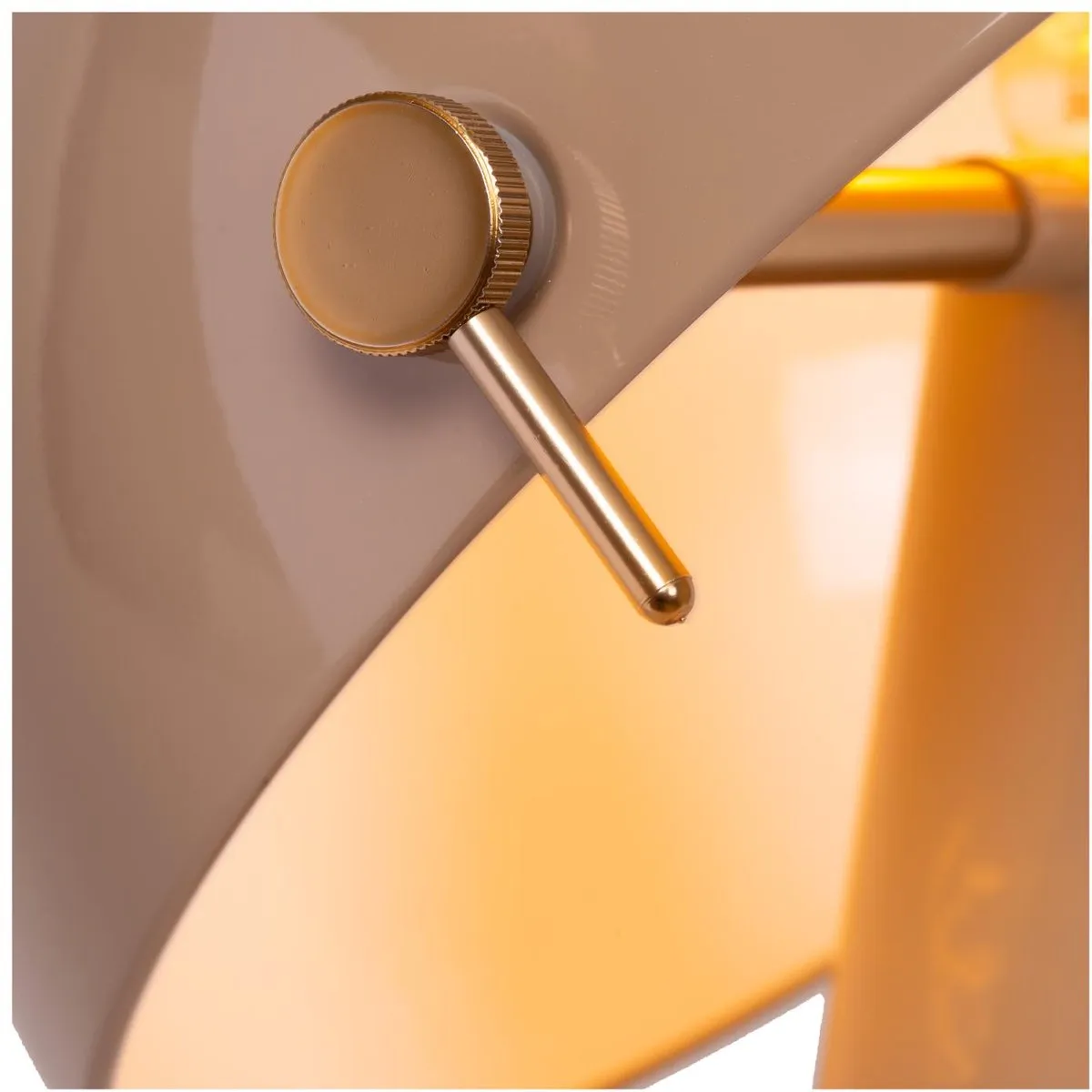 Lucide Barone Tafellamp Ø38cm - 1xE27 - Taupe