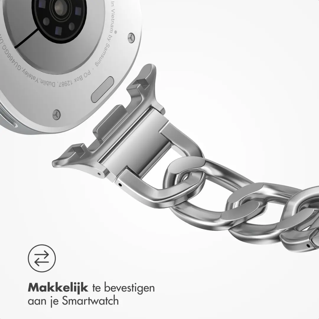 Selencia Chain Bandje Zilver - Samsung Galaxy Watch 8/9