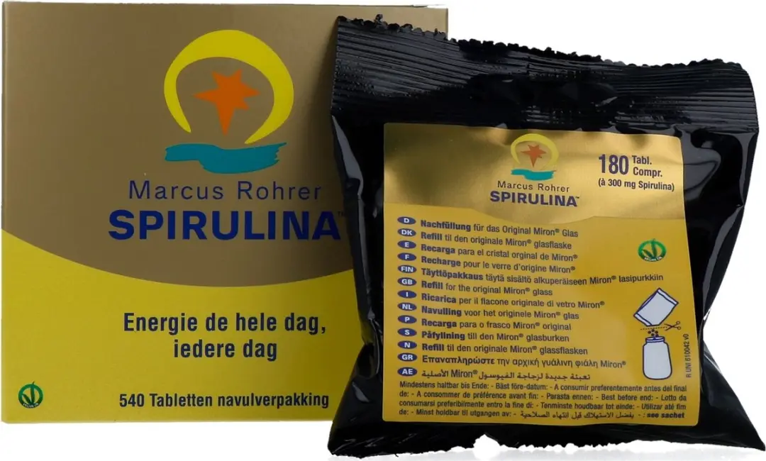 Marcus Rohrer Spirulina Navulling 540 Tabletten - 162g - afbeelding 2 van 6
