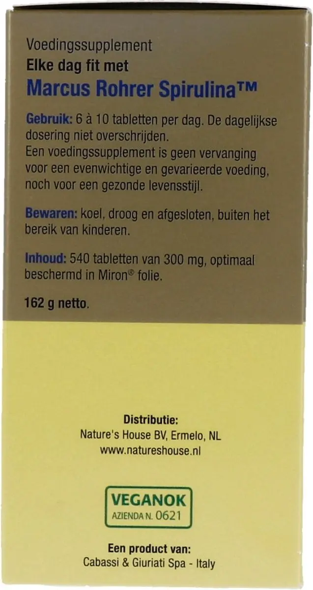 Marcus Rohrer Spirulina Navulling 540 Tabletten - 162g - afbeelding 4 van 6