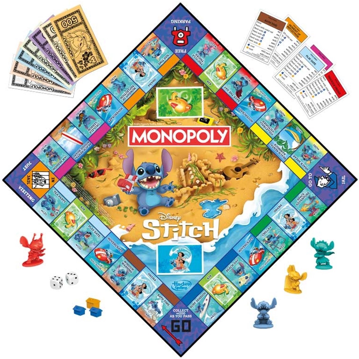 Hasbro Monopoly bordspel Stitch editie Disney klassiekers.