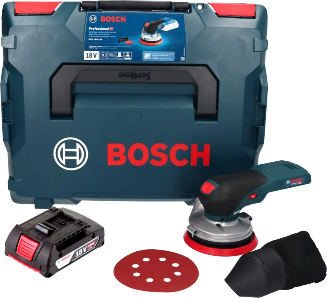 Bosch Professional GEX 18V-125 Accu-Excentrische Schuurmachine 125mm - 2,0 Ah