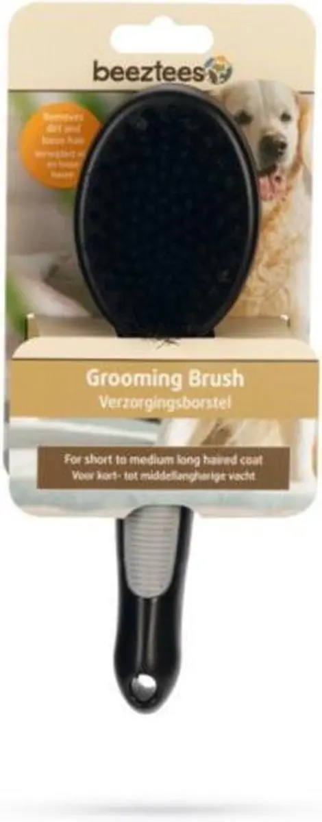 Beeztees Verzorgingsborstel - 20,5 cm - Zwart