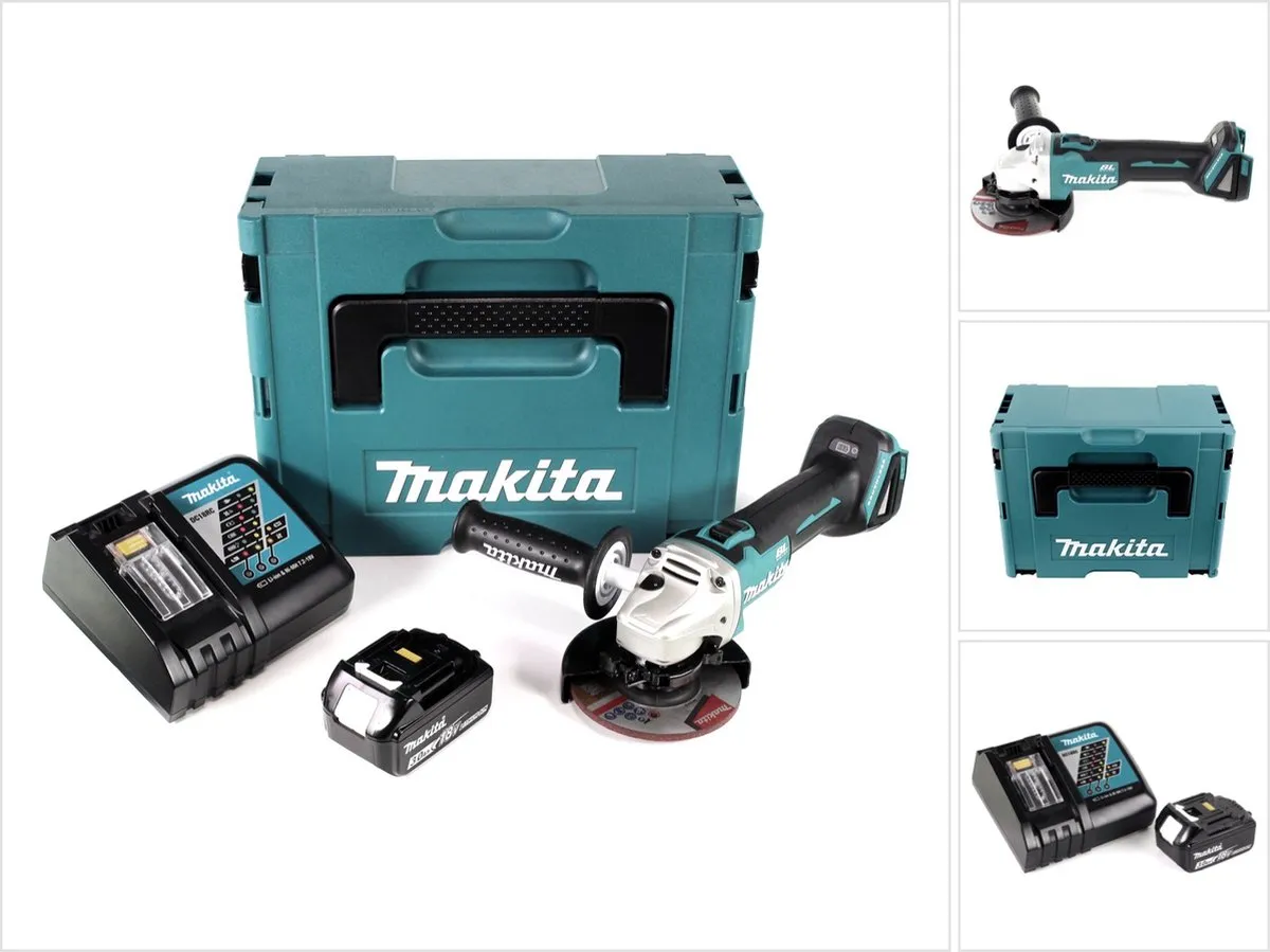 Makita DGA 504 RF1J Haakse Slijper 18V