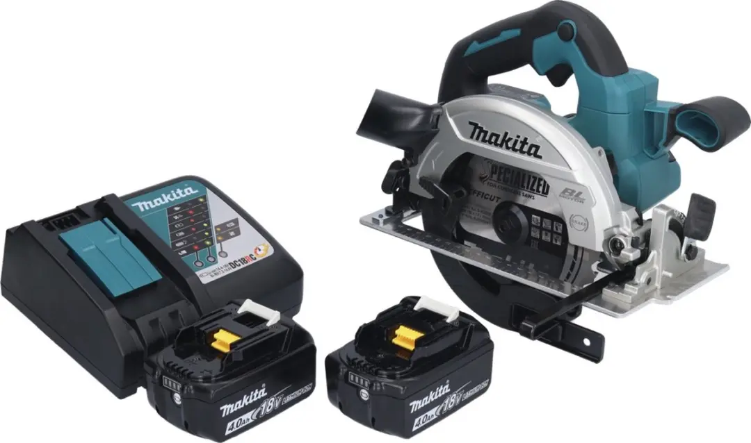 Makita DHS661RM Handcirkelzaag 18V 165mm - 2x 4,0Ah + Oplader