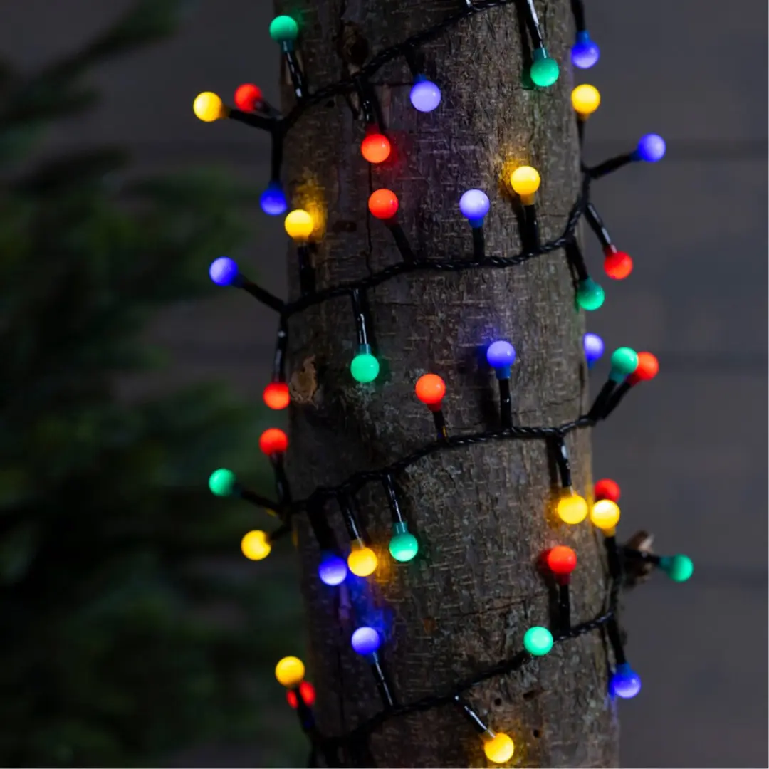 Lumineo Lichtsnoer 500 LED - Gekleurd Cherry Twinkle - Met Afstandsbediening